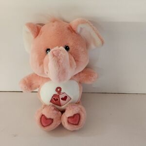 Care Bear Cousin Lotsa Heart Elephant '13 Pink Plush Stuffed Animal 2004.